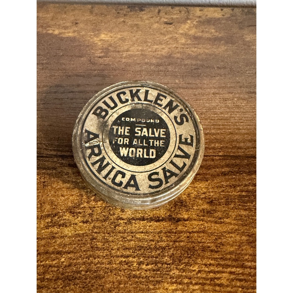 EMPTY Antique Bucklen's Arnica Salve Tin Vintage Apothecary Metal Box